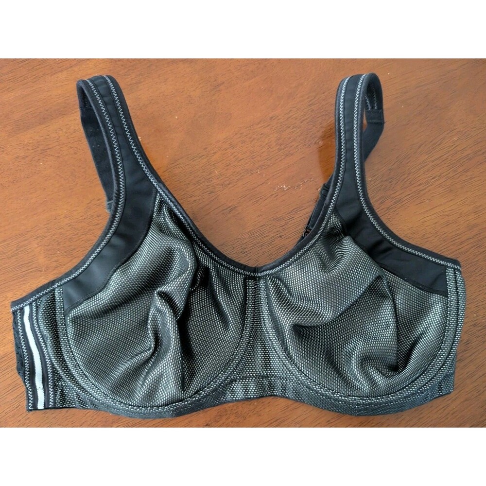 ANITA Active Momentum Max Support Sports Bra 38C Underwire Black silver